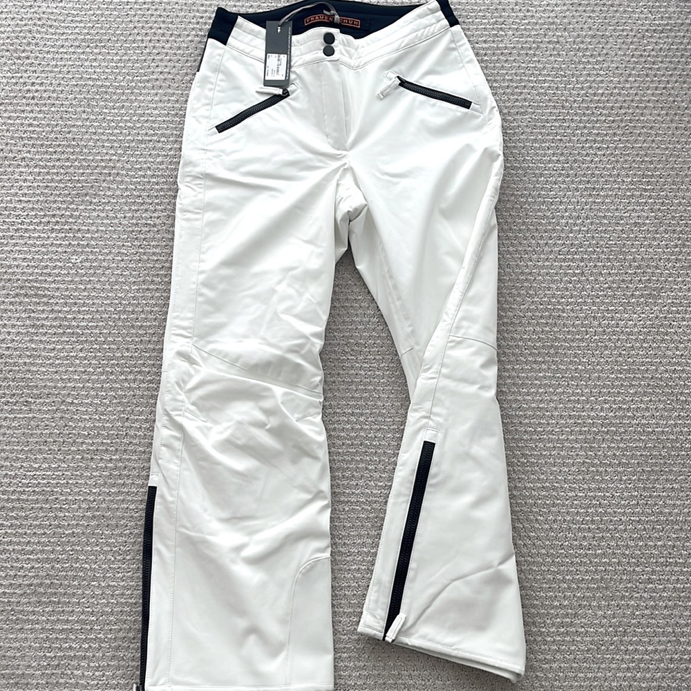 NWT Frauenschuh Amalie White ski pants insulated sz 40/US 10. Frauenschuh size 3